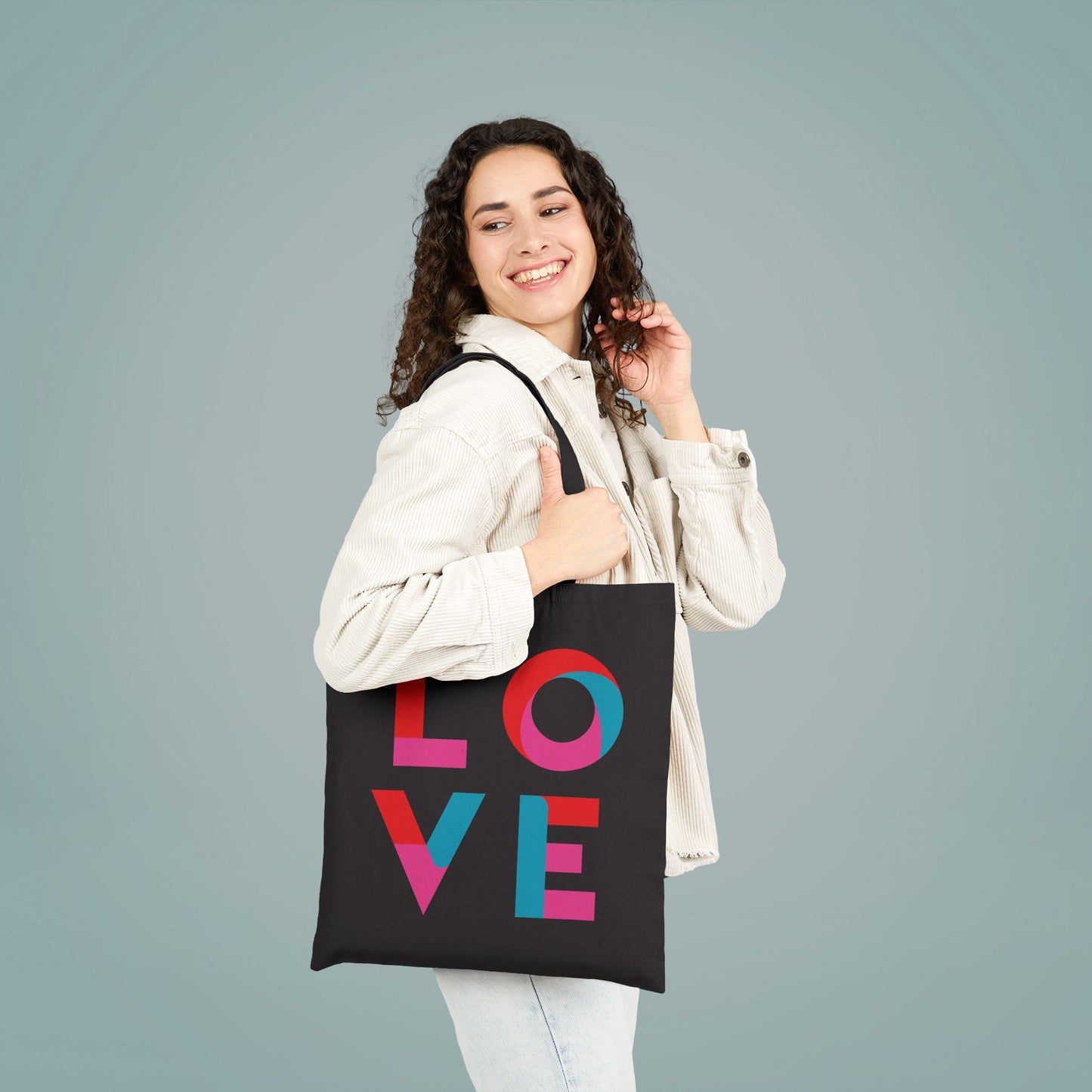 Cotton Canvas Tote Bag LOVE