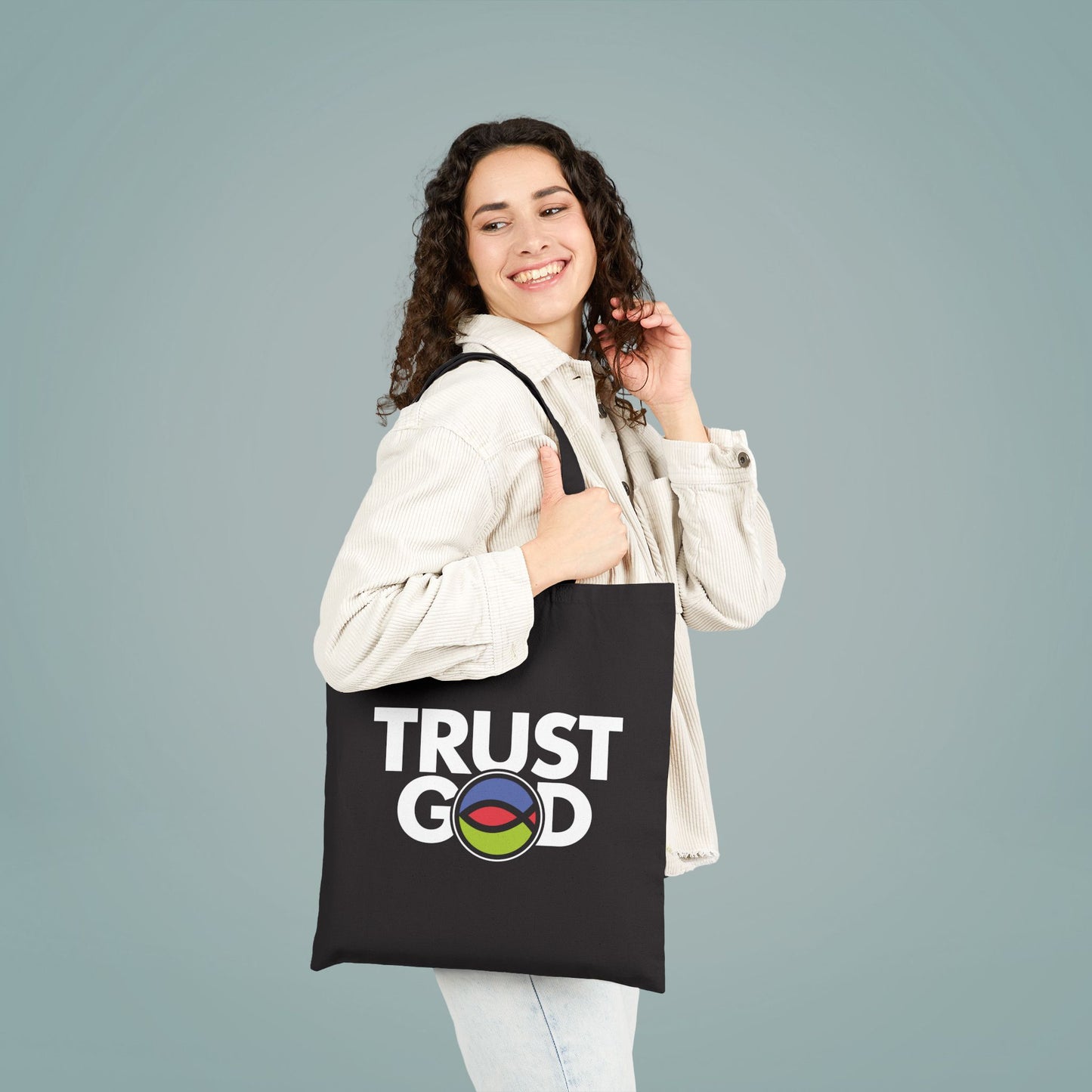 Cotton Canvas Tote Bag TRUST GOD