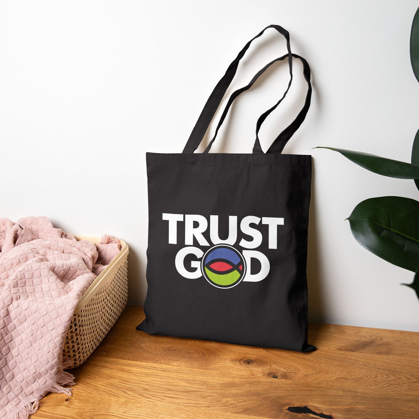 Cotton Canvas Tote Bag TRUST GOD