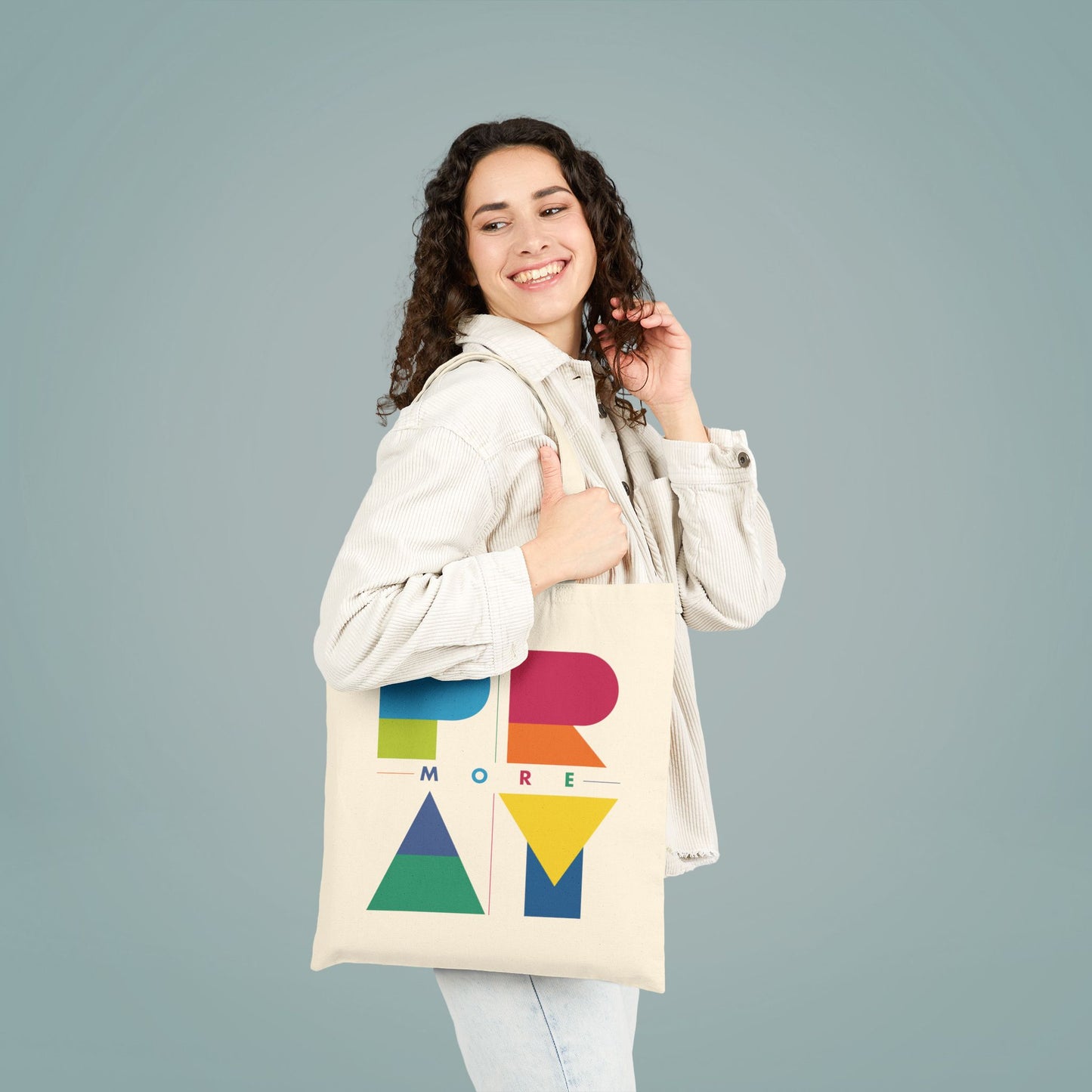 Cotton Canvas Tote Bag PRAY MORE