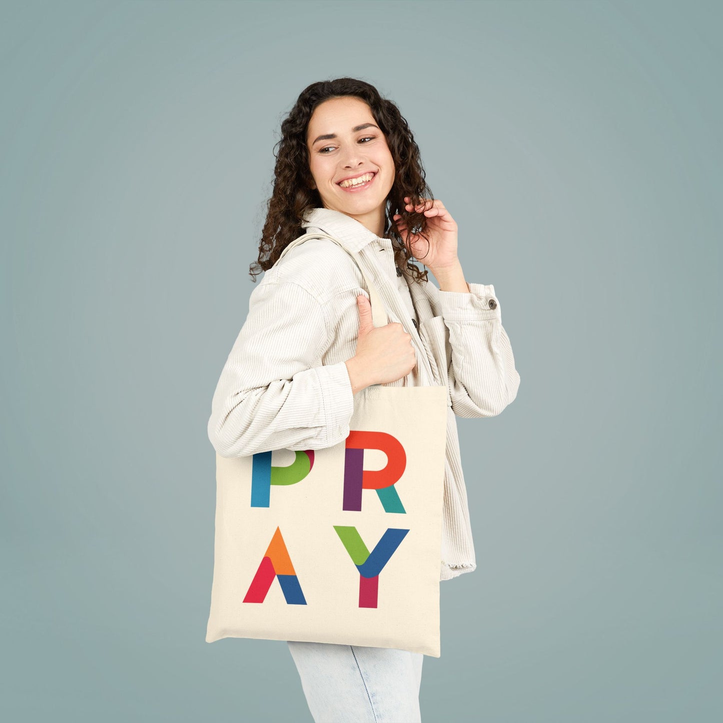 Cotton Canvas Tote Bag PRAY