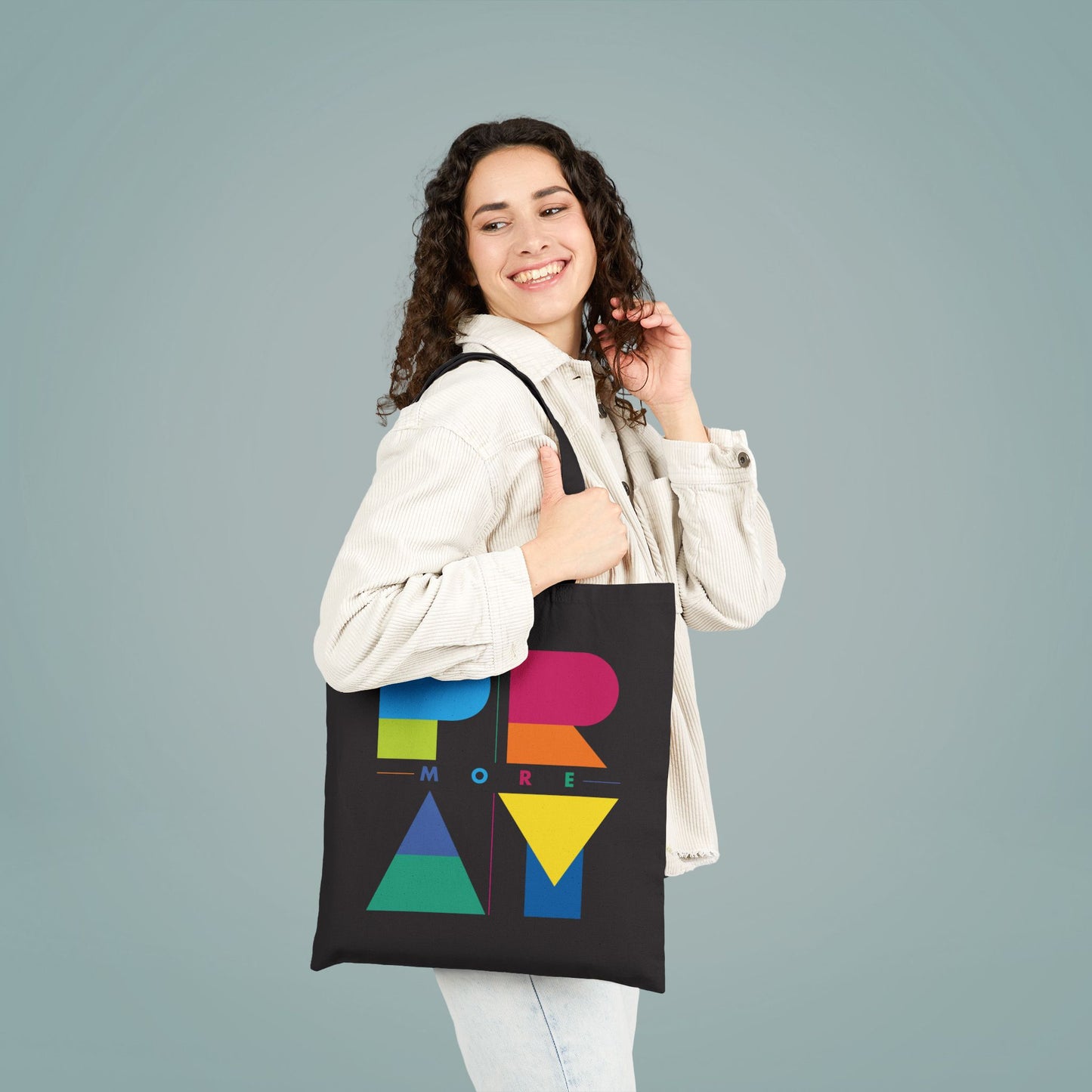 Cotton Canvas Tote Bag PRAY MORE