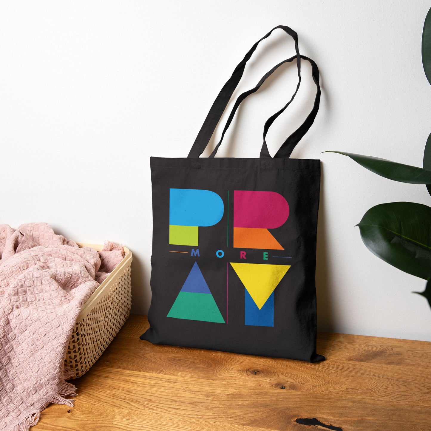 Cotton Canvas Tote Bag PRAY MORE