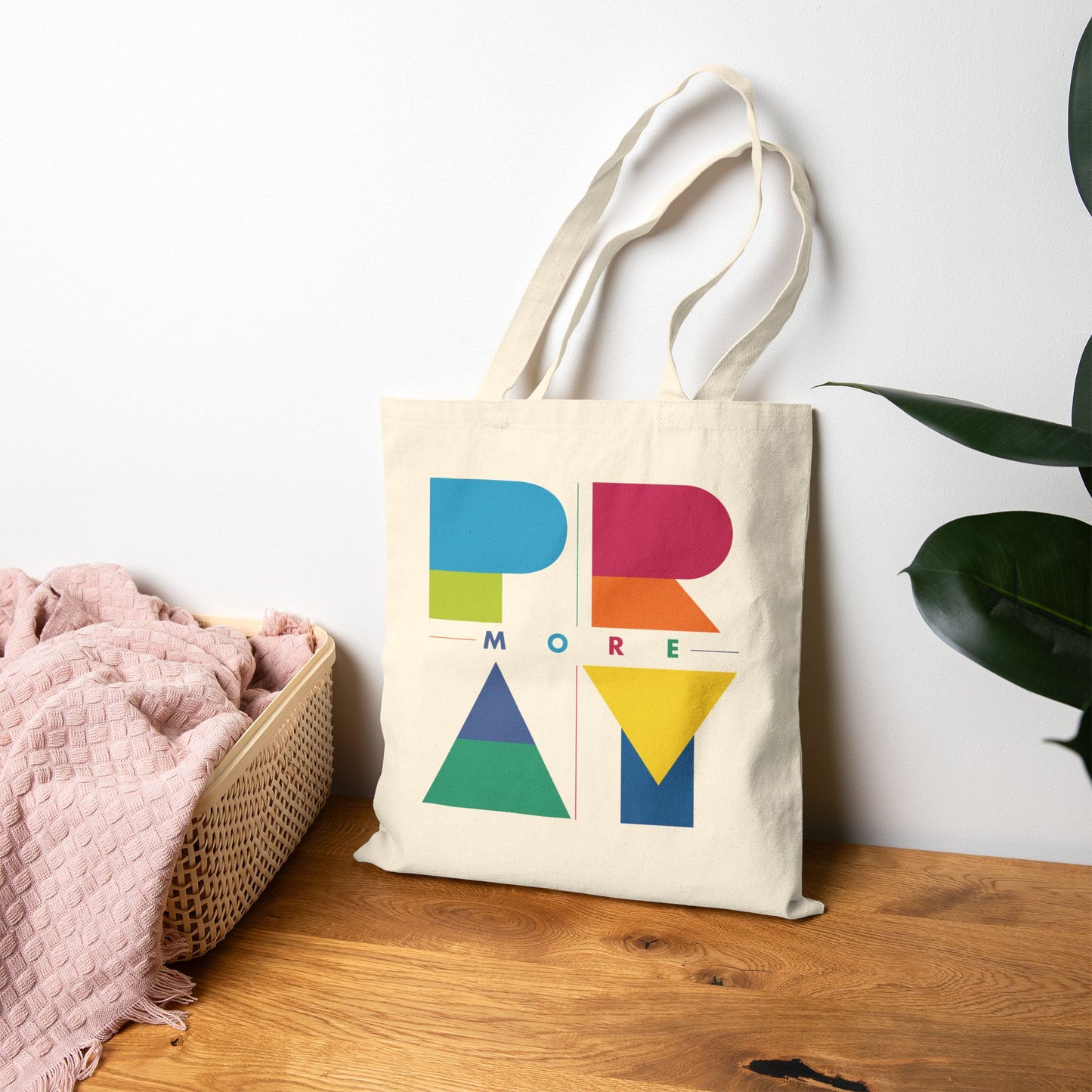 Cotton Canvas Tote Bag PRAY MORE