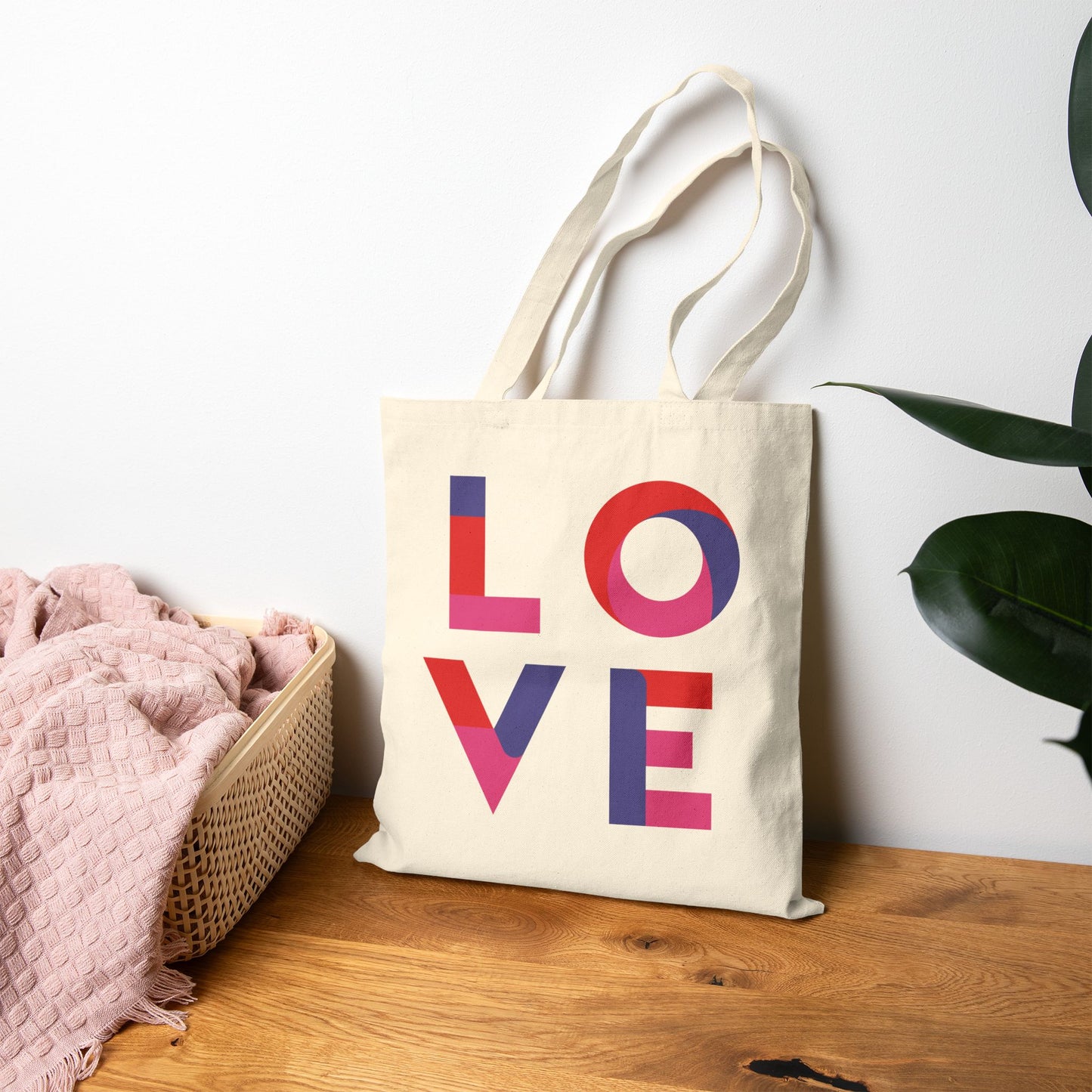 Cotton Canvas Tote Bag LOVE