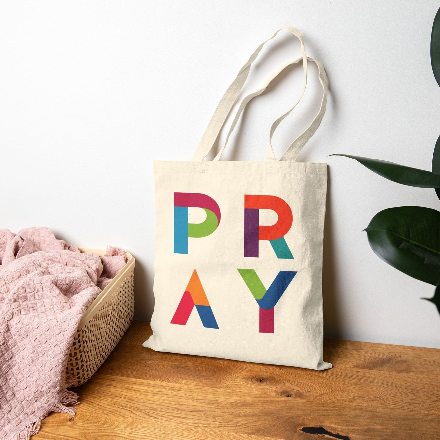Cotton Canvas Tote Bag PRAY