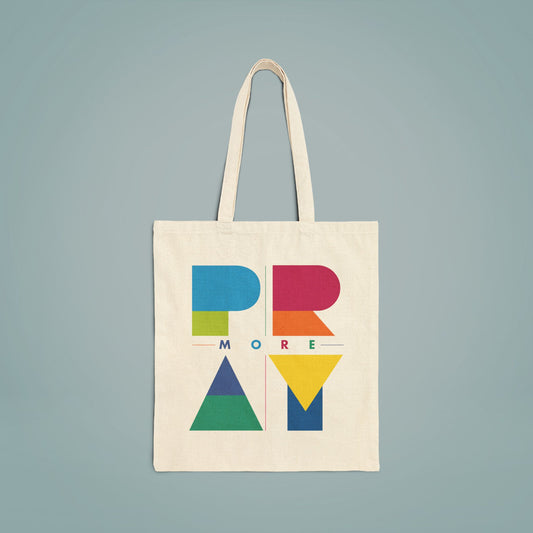 Cotton Canvas Tote Bag PRAY MORE